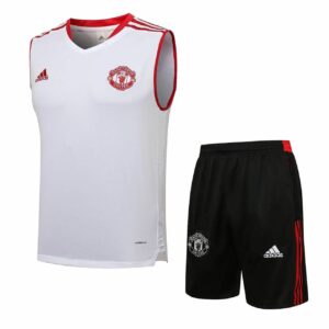 manchester united white sleeve less jersey