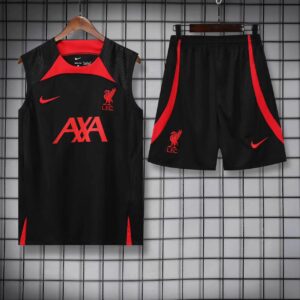 Liverpool FC Black Sleeveless Football Jersey with shorts