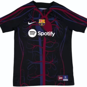 Patta-x-Barcelona-FC-Culers-del-Mon-Kids-Pre-Match-Jersey-Black-White