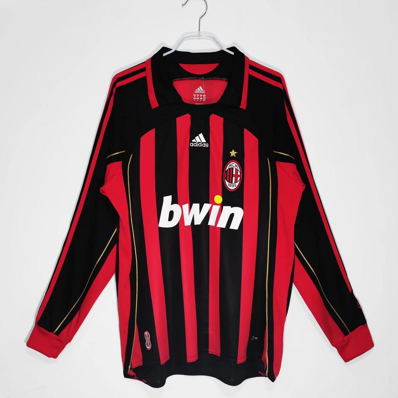 AC Milan Home 20062007 Full Sleeve Retro Jersey COPYCATZ