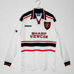 manchester united White 1997-99 retro jersey