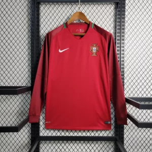 Portugal 2016 Home Fullsleeve retro jersey