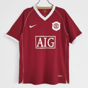 manchester united home 2006-07 retro half sleeve jersey