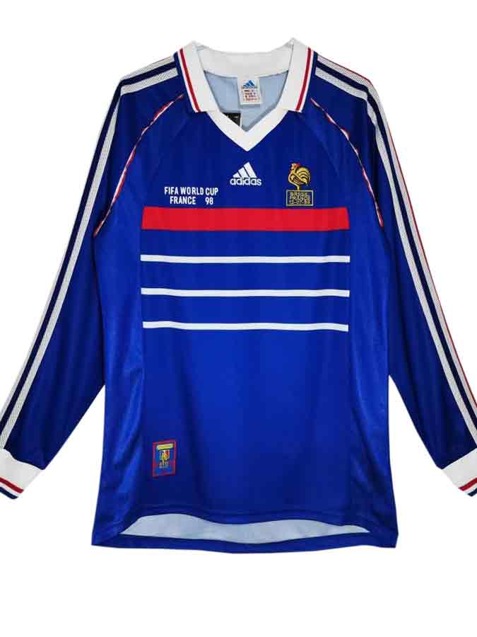 France Home Retro 1998 World Cup Full Sleeve Jersey