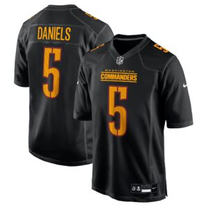Jayden Daniels Carbon Black Washington Commanders Fashion Jersey