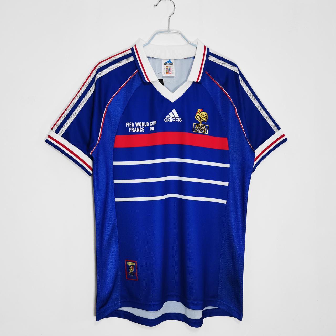France Home Retro 1998 World Cup Jersey