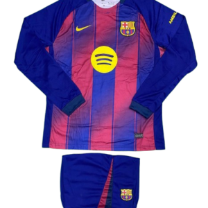 Barcelona Home 2025-26 Full Sleeve Jersey Kit